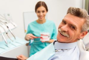 Man happy at dentist